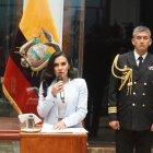 La vicepresidenta del Ecuador, Verónica Abad, en declaración a medios de comunicación.
