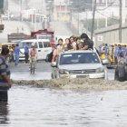 Un tramo de unos 50 metros quedó anegado por la acumulación del agua de lluvia.