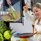 Momento en el que Nikky intenta pelar un verde.