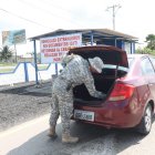 Control aduanero en Chacras, Huaquillas.
