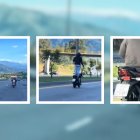 Desde un automóvil, una persona grabó la peligrosa acción del motociclista.