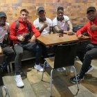 Arroyo, Gaibor, Cortez, Preciado y Perlaza emprendiendo el viaje a Estados Unidos.