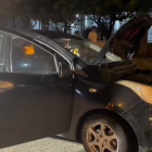 El terrorista terminó en un auto.