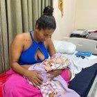 Diana dio a luz de forma natural a su pequeña niña, cuyo nacimiento se adelantó.