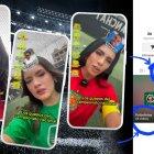 Influencers probando el filtro de EXTRA.