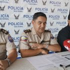 El coronel Pablo Guachamín (c), comandante de la Subzona Azuay de la Policía Nacional, explicó sobre los supuestos casos de secuestros ocurridos en la provincia.