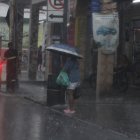 El aguacero empezó pasado de las 17:00