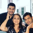 Pablo Ruales, su mamá Nachira y el presentador Efraín Ruales, asesinado el 27 de enero de 2021.