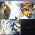 La cámara captó el instante en el que entraron los rateros.