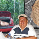 El vehículo estaba a 60 metros de la vía principal o Ruta del Spondylus, tramo Santa Elena - Manabí y  junto a la víctima dejaron un escrito.