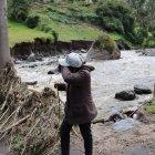 El  sitio de pesca deportiva de truchas quedó destruido. La cancha prácticamente desapareció.