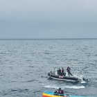 La embarcación fue interceptada por personal de la Armada del Ecuador.