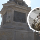 La pieza que fue robada del monumento a la Independencia en Quito.