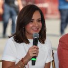 Marcela Aguiñaga, prefecta del Guayas en el Burger Show.