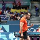 El microtenista guayaquileño celebró por fin en una cita olímpica, tras irse de Tokio 2020 sin victorias.