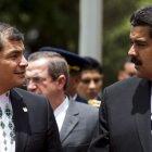 Rafael Correa, expresidente de Ecuador, y Nicolás Maduro, Presidente de Venezuela.