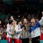 Momento dónde los atletas coreanos se tomaron la "selfie".