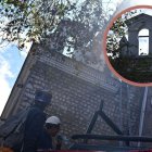 Funcionarios del Instituto Metropolitano de Patrimonio llegaron al monasterio para evaluar los daños.