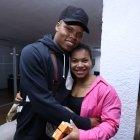 Angie Palacios con su esposo después de la rueda de prensa en la Concentración Deportiva de Pichincha ag-periodistas-quito