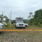 La Policía llegó al sitio para iniciar las investigaciones, en Pasaje.