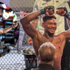 Michael Morales en su pelea en la UFC, de este 24 de agosto de 2024.