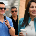 Daniel Noboa y Luisa González lideran encuesta presidencial.