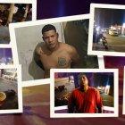 Ariel Armando Garrido Torres (en el centro, sin camiseta), alias Loco Ariel, fue detenido presuntamente luego de una persecución. Él habría caído de una moto.