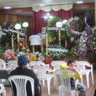 El féretro fue llevado a la cancha de la comunidad.