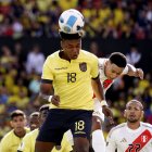 John Mercado fue la sorpresa en la alineación de Ecuador ante Perú.