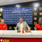 Ariel Holan, Antonio Álvarez y Segundo Castillo, hablaron de la refundación de Barcelona.