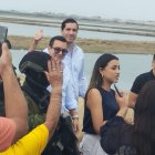 El presidente Noboa recorrió una obra paralizada en Santa Elena.