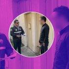 Momento en el que capturaron al sospechoso, de 29 años.