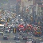 El transito se encontraba detenido en la intersección de Machala y Alcedo.