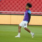 Marco Angulo en la concentración previa a un partido de Liga de Quito