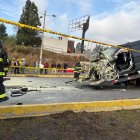 Así quedó el carro de Marco Angulo donde perdió la vida Robert Cabezas.