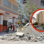 Así avanzan los últimos trabajos de limpieza de escombros del edificio.