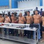 Los detenidos en Durán fueron expuestos por la Policía.