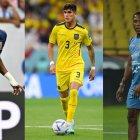 Willian Pacho, Piero Hincapié y Pervis Estupiñán defensas de Ecuador.