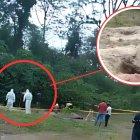 El hallazgo de estas fosas con partes humanas ocurrió en una zona rural de Santo Domingo de los Tsáchilas.