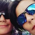 Sandra Reyes al lado de su hijo Gerónimo.