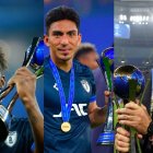 Ándrés Micolta, Ángel Mena y Guillermo Almada, en la final de la Intercontinental con el Pachuca.