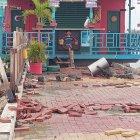 Los destrozos en Santa Elena por el oleaje.