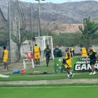 La plantilla de Barcelona SC realizó su primer entrenamiento en Manta.