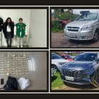 Sospechosos y evidencias de un caso de sacapintas ocurrido el 7 de enero de 2025 en Quito.