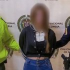 La expareja de Junior Roldán fue capturada por la Dijin de la Policía de Colombia.