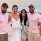 La conductora de tv junto a Pablo Ruales, su esposa y a 'Beta' Mejía, su actual novio.