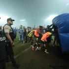 Así salieron los jugadores de Barcelona SC de la cancha del Capwell.