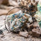 Muestras de roca con alta concentración de cobre.