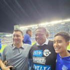 Jorge Guzmán (c) estuvo presente en el estadio George Capwell en el empate 0-0 ante Macará