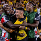 Barcelona venció y goleó 3-0 a Corinthians en el estadio Monumental por la Copa Libertadores